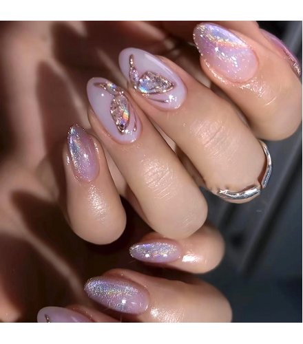 NA037 - Simple Butterfly Glam Nails NA037 - Simple Butterfly Glam Nails